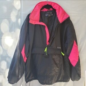 Vintage white sierra hot pink ski jacket